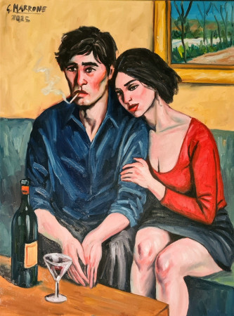 "Belli e dannati" olio su tela-80x60; euro 400