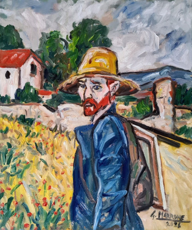 "Omaggio a Van Gogh" olio su tela-60x50; euro 300 