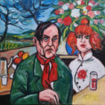 "Omaggio a Maurice de Vlaminck" olio su tela-60x60; euro 350 
