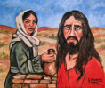 "Cristo e la Samaritana" olio su tela-60x50; euro 350 