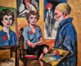 "Omaggio a Kees van Dongen" olio su tela-66x80; euro 400 