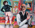 "Il marchese de Sade" olio su tela-80x100; euro 600