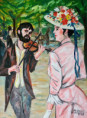 "Il violinista" olio su tela-80x60; euro 350 
